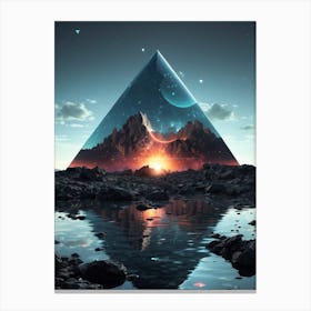 Pyramid Of Light Canvas Print