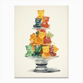 Retro Gummy Bears Canvas Print
