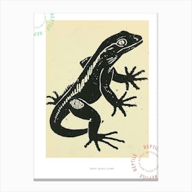 Tokay Gecko Lizard Block Colour 2 Poster Canvas Print