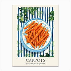 Marche Aux Legumes Carrots Summer Illustration 2 Canvas Print