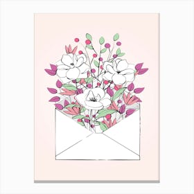 Flower Letter Canvas Print