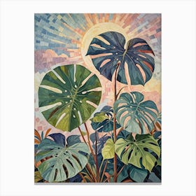 Monstera Sunrise no2 Canvas Print