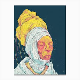 Woman With A Head Scarf Canvas Print