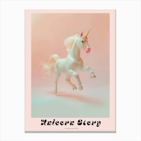 Toy Pastel Unicorn Galloping 1 Poster Canvas Print