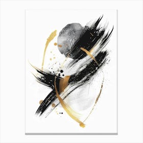 Abstract Black And Gold Canvas Print 21 Canvas Print