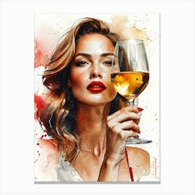 Golden Wine Female Lust 4. Canvas Print