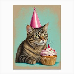 Birthday Cat 1 Canvas Print