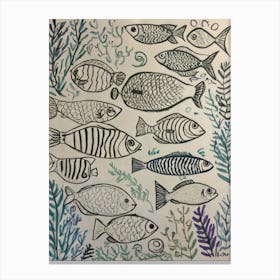 Fishes Style Henri Matisse 1 Canvas Print