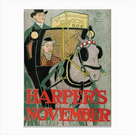 Harper's November, Edward Penfield 2 Canvas Print