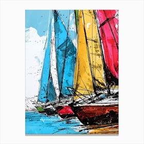 Sailboats 1 sport Canvas Print