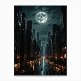 The City's Poetic Night New York City Canvas Print