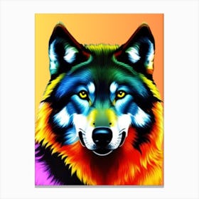 Colorful Wolf Canvas Print