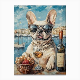 Frenchies Drink 17 Canvas Print