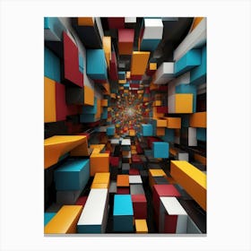 Abstract 3d Cubes Canvas Print