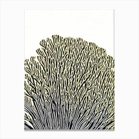 Acropora Nasuta Linocut Canvas Print