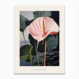 Flower Illustration Flamingo Flower 1 Poster Canvas Print