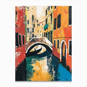 Abstract Venice poster illustration 8 Canvas Print