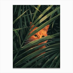 Cat In The Jungle 4 Canvas Print