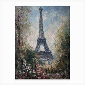 Eiffel Tower Paris France Pissarro Style 21 Canvas Print