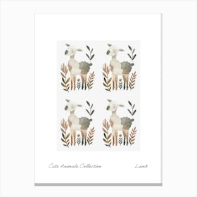 Cute Animals Collection Lamb 2 Canvas Print