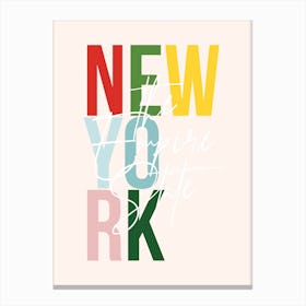New York The Empire State Color Canvas Print