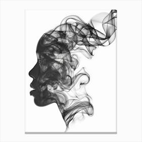 Silhouette Of A Woman 25 Canvas Print