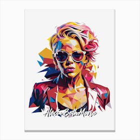 Alecia Beth Moore Pink 03 Portrait Music WPAP Pop Art Canvas Print