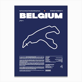 F1 Race Track Belgium Formula 1 Racing Track F1 Merch Formula One F1 Poster Formula 1 Poster F1 Canvas Print