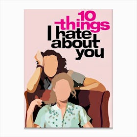 10 Things I Hate About You Print | 10 Things I Hate About You Movie Print Canvas Print