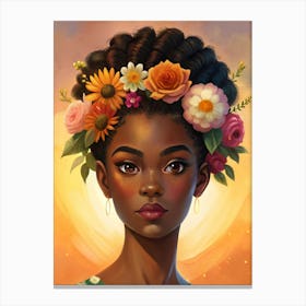 Flower Crown Canvas Print