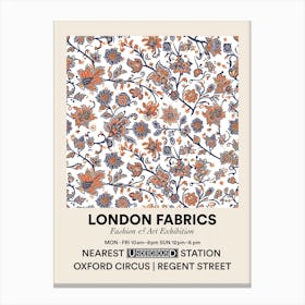 Poster Floral Morning London Fabrics Floral Pattern 3 Canvas Print