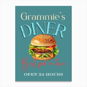 Grammies Diner Canvas Print