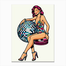 Disco Ball Girl 1 Canvas Print