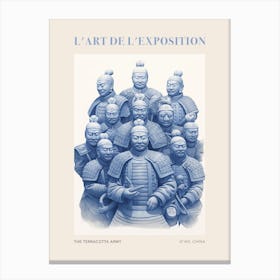 The Terracotta Army, China Vintage Poster Canvas Print
