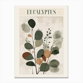 Eucalyptus Tree Minimal Japandi Illustration 4 Poster Canvas Print