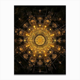 Golden Sunburst Canvas Print