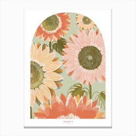 Sunflower Arch Art Print Canvas Print