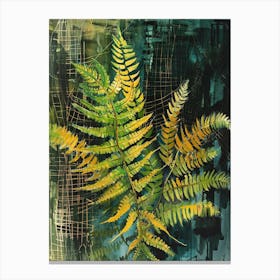 Netted Chain Fern Painting 1 Canvas Print