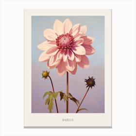 Floral Illustration Dahlia 2 Poster Canvas Print
