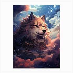 Wolf In The Sky 2 Canvas Print