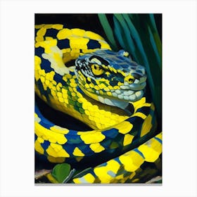 Yellow Lipped Sea Krait 2 Snake Painting Canvas Print