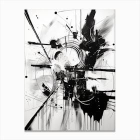 Metaphysical Exploration Abstract Black And White 6 Canvas Print