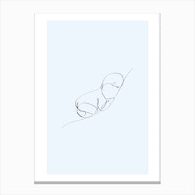 Baby Laying Down Kids and Nursery Canvas Print