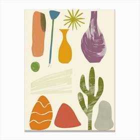 Abstract Objects Collection Flat Illustration 11 Canvas Print