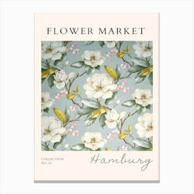 Flower Market Hamburg Canvas Print