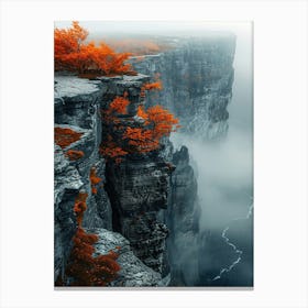 Cliffs And Trees Canvas Print