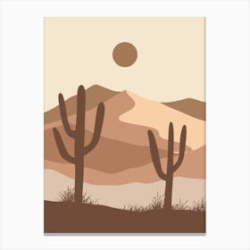 Cactus In The Desert 23 Canvas Print