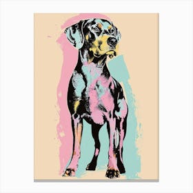 Rottweiler Dog Pastel Illustration Canvas Print