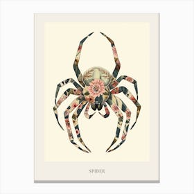 Colourful Insect Illustration Spider 17 Poster Canvas Print