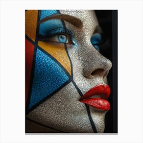 Geometric Portrait 0015 Geometric Portrait 0018 Geo Face 20 Canvas Print